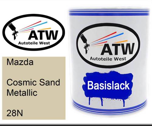 Mazda, Cosmic Sand Metallic, 28N: 1L Lackdose, von ATW Autoteile West.